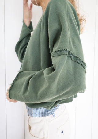 Edie Beach Sweater Vintage Green