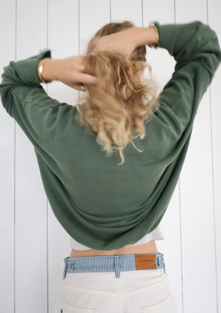 Edie Beach Sweater Vintage Green