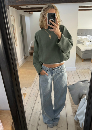 Edie Beach Sweater Vintage Green