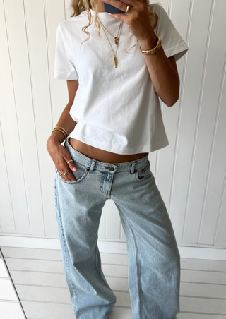 Millie Boxy Tee, White