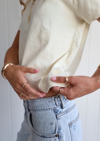 Millie Boxy Tee, Butter Yellow