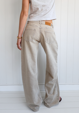 Striped Jodie Jeans Sand