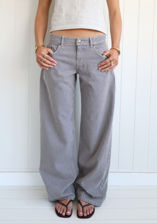 Striped Jodie Jeans Warm Navy