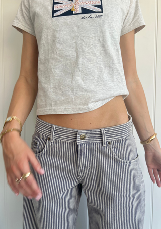 Striped Jodie Jeans Warm Navy