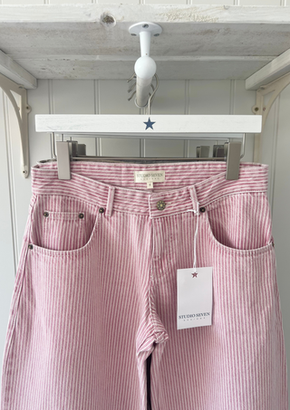 Striped Jodie Jeans Soft Pink