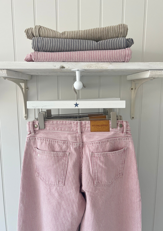 Striped Jodie Jeans Soft Pink