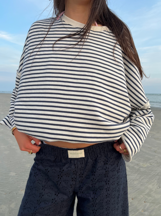 Navy Lazy Daisy Pants