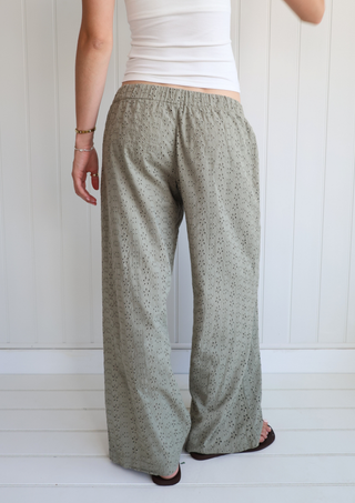Khaki Lazy Daisy Pants