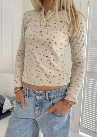 Luna Long Sleeve, Starlet Print
