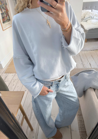 Edie Beach Sweater Pale Blue