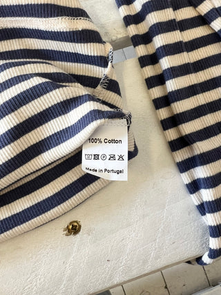 (167) Sample Navy Bonnie Long Sleeve Top - size S